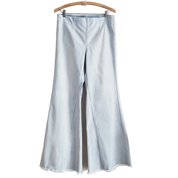 Free People Flared Light Wash Bell Bottom Pull-On Jeans - Picture 5 of 12